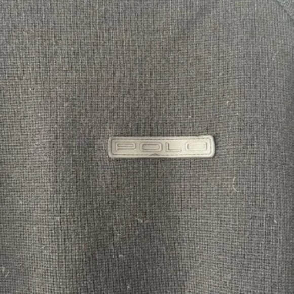 Vintage Polo Ralph Lauren Black Wool Men's Padded Arms and Shoulders Sweater - M - Picture 3 of 6